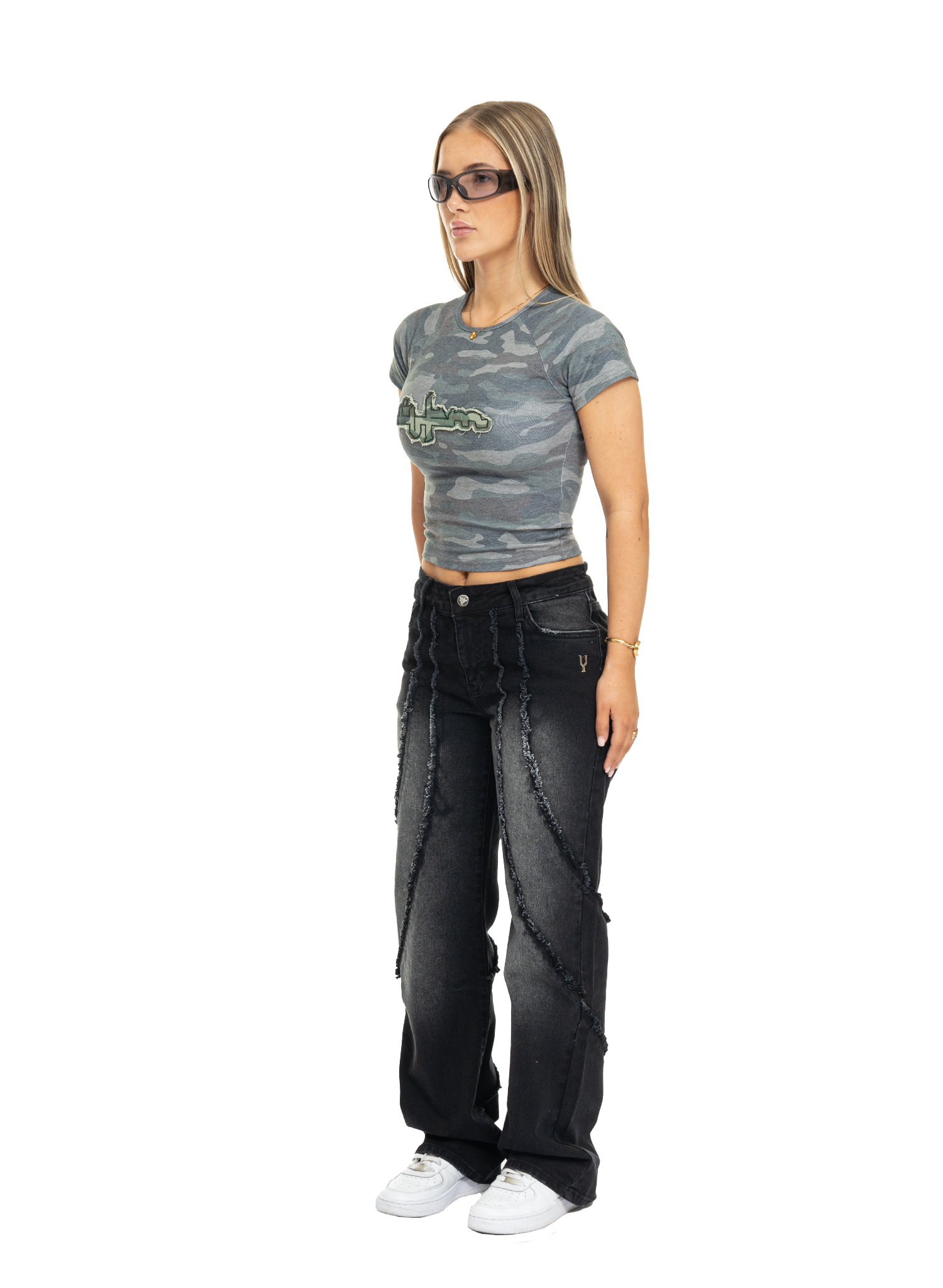 Women’s Black Scars Denim Jeans