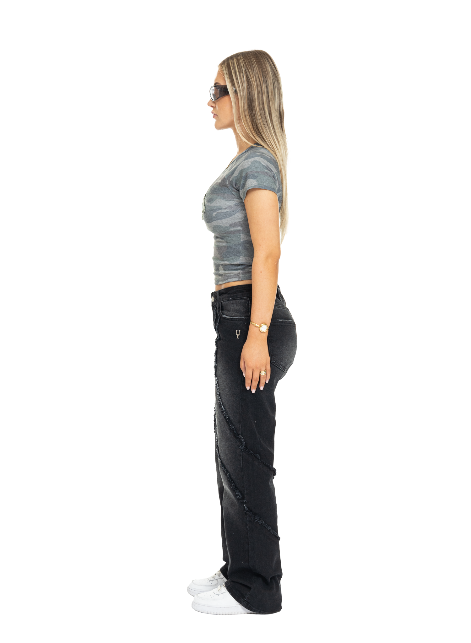 Women’s Black Scars Denim Jeans