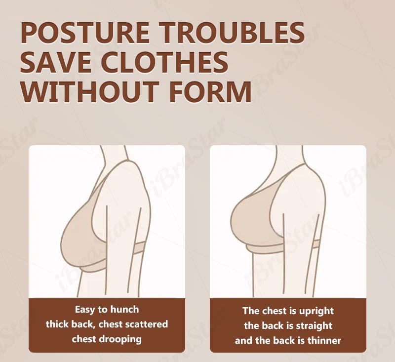 【Postural correction】Women&rsquo;s Beige Wireless Bra, Soft Breathable Non-removable Moulded Cups, Yoga Fitness Sportswear for Gym & Daily Training