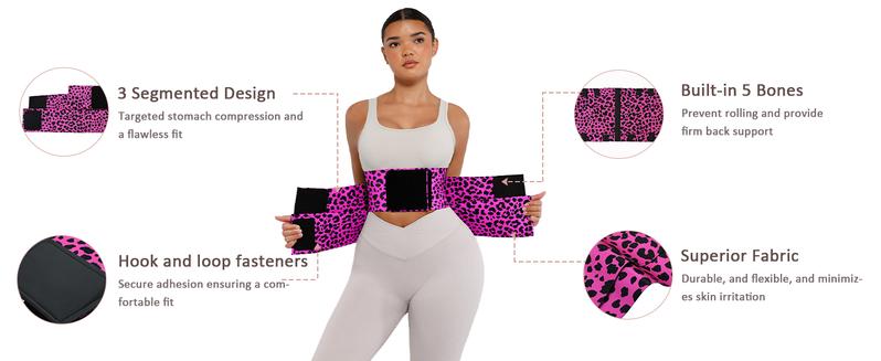 FeelinGirl Belt Waist Cincher Ab Belt Tummy Control Body Shaper with Triple Wrap WomenB Comfortable Fabrics Nylon Adjustable Multicolor Lady Festival Womenswear Lady  Comfort Fabrics Womenswear