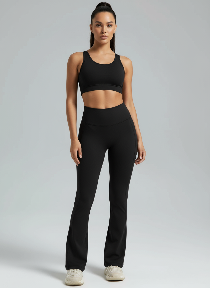 High-Waisted Flare Leggings - Perfect for casual and sporty wear!