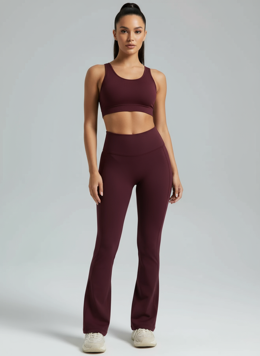 High-Waisted Flare Leggings - Perfect for casual and sporty wear!