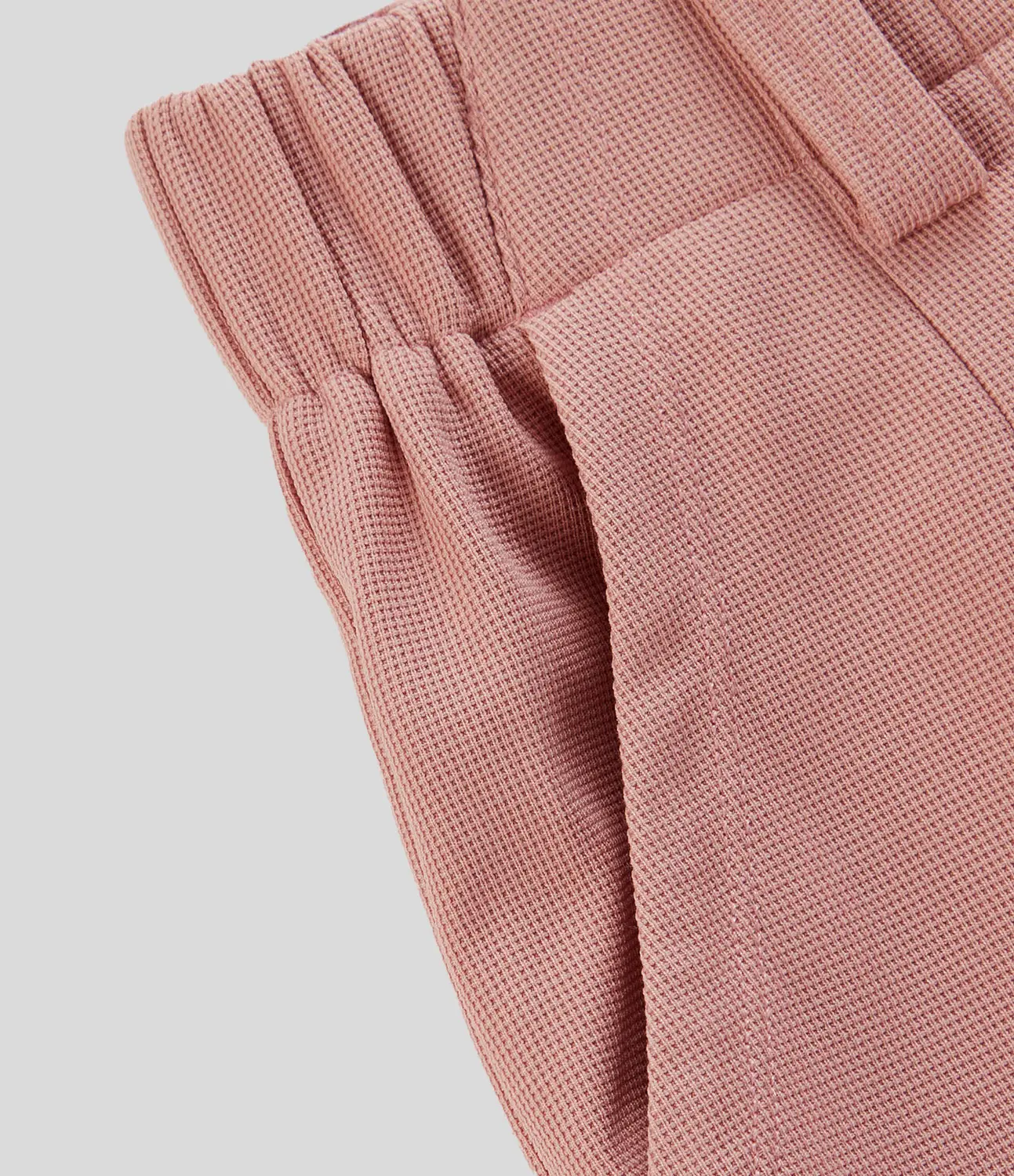 High Waisted Pocket Wide Leg Waffle Work Pants