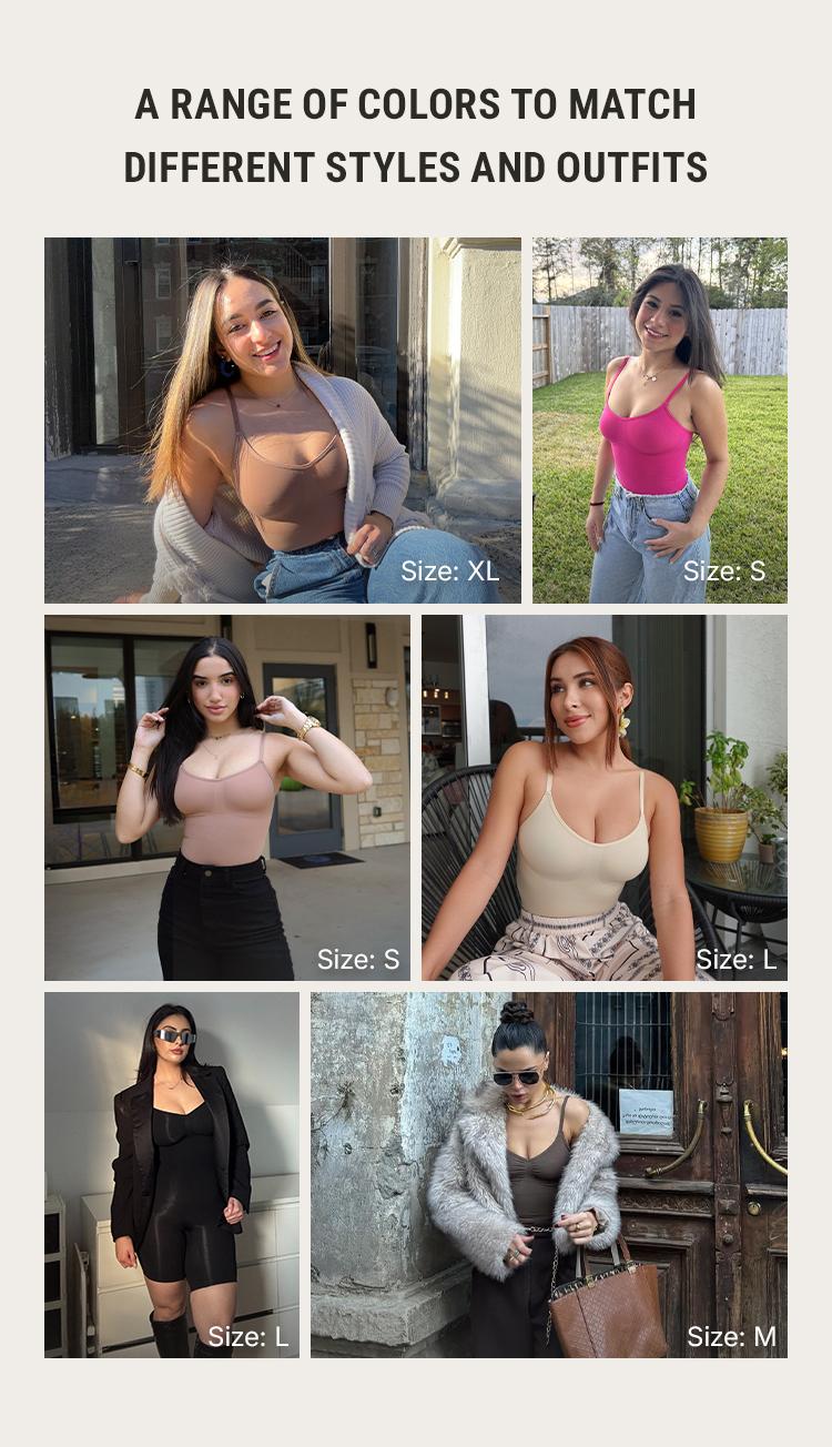 FeelinGirl Shapewear for Women Butt Lifter Bodysuit  Tummy Control Shapewear Seamless Womenswear Comfort Spaghetti Strap Hip Underwear Basic Minimalist Super Brand Day #Summervibes
