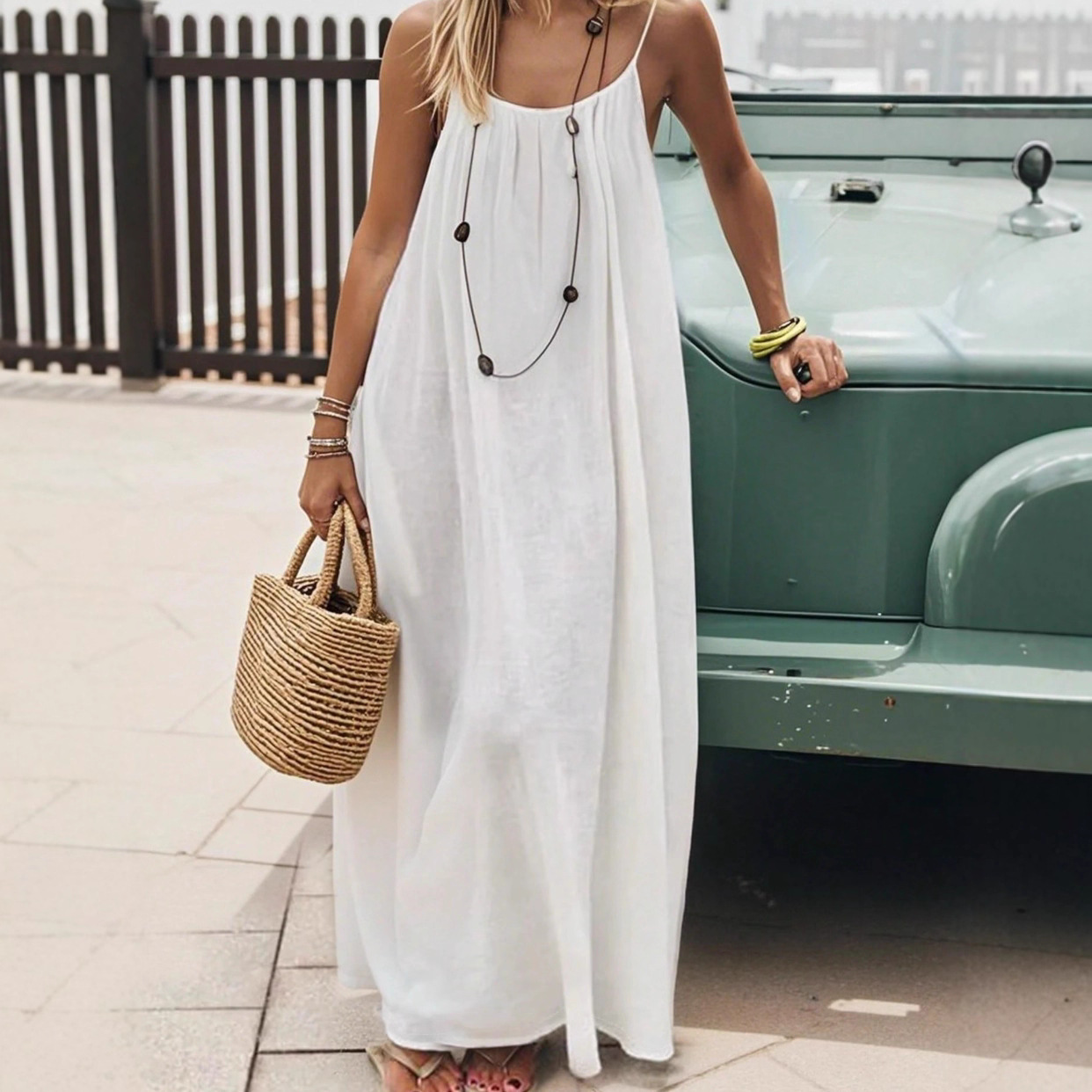 New Women'S Halter Coat Backless Loose Home Wear Dress