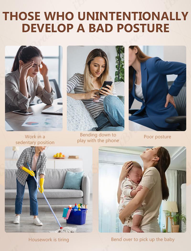 【Postural correction】Women&rsquo;s Beige Wireless Bra, Soft Breathable Non-removable Moulded Cups, Yoga Fitness Sportswear for Gym & Daily Training