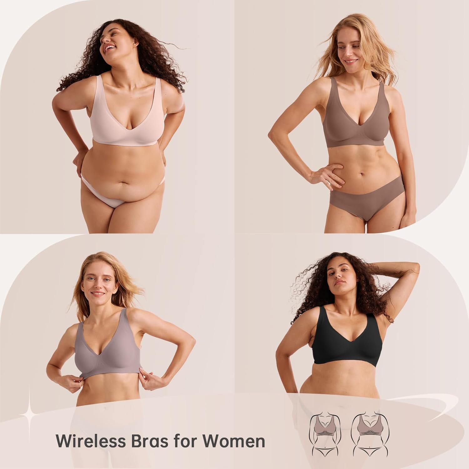 ⚡Flash Sale 👍Jelly Wireless Womens Comfortable Wireless Bras| Wire-free comfortable bra 🔥 No more sagging breasts