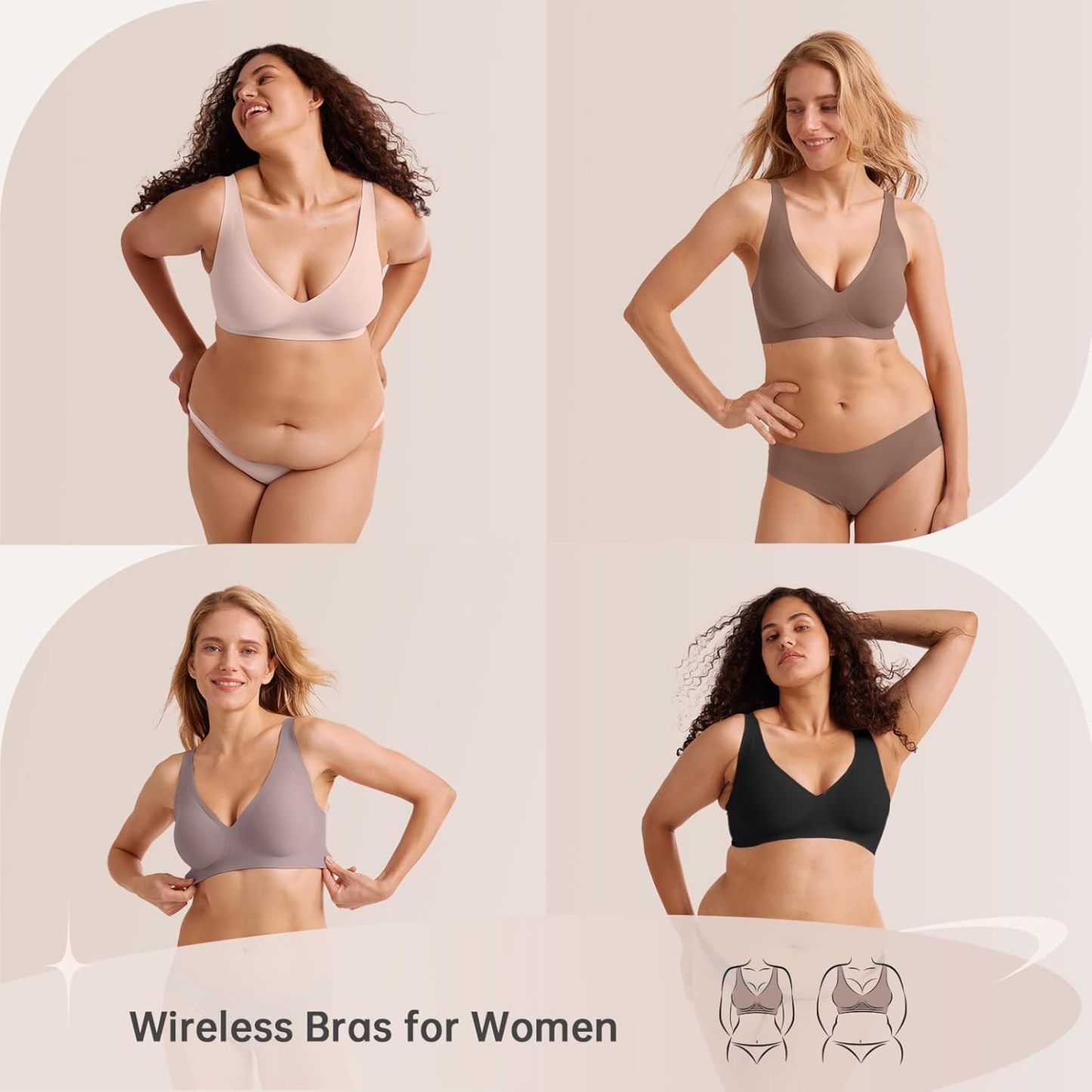 ⚡Flash Sale 👍Jelly Wireless Womens Comfortable Wireless Bras| Wire-free comfortable bra 🔥 No more sagging breasts