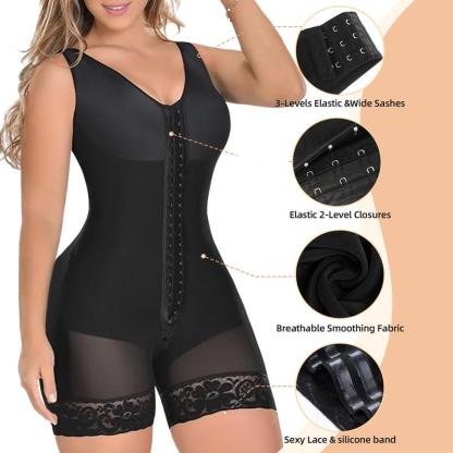 WEAROVA Fajas Colombianas Shapewear for Women Tummy Control Full Shapewear Butt Lifter with Zipper Crotch