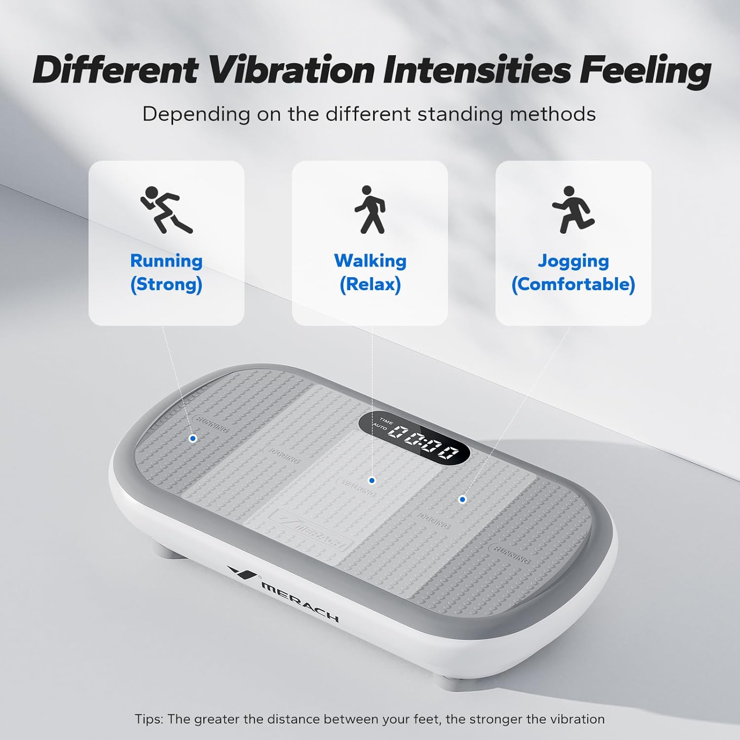 MERACH Vibration Plate Exercise Machine Grey