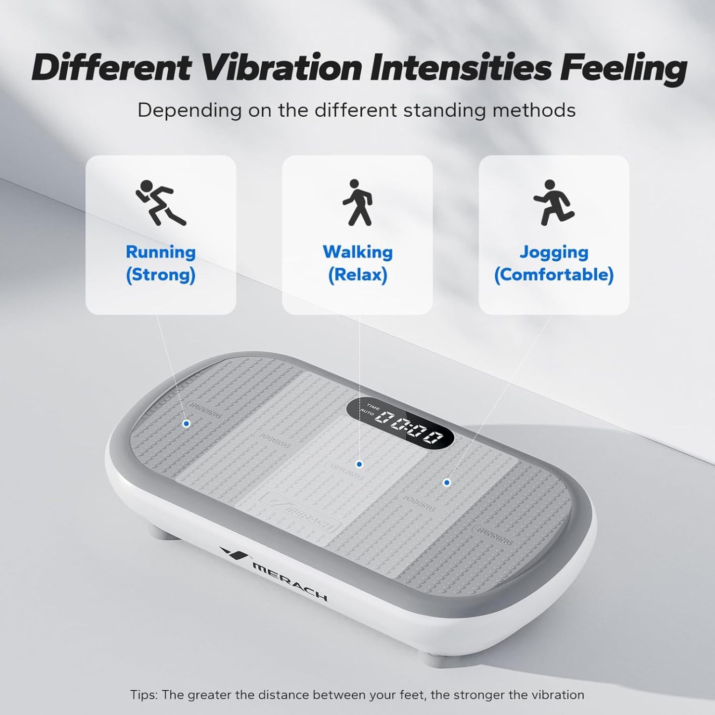 MERACH Vibration Plate Exercise Machine Grey