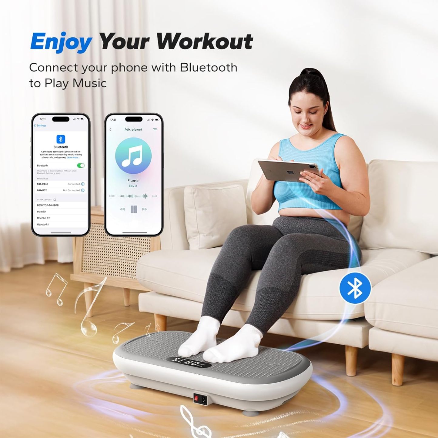 MERACH Vibration Plate Exercise Machine Grey