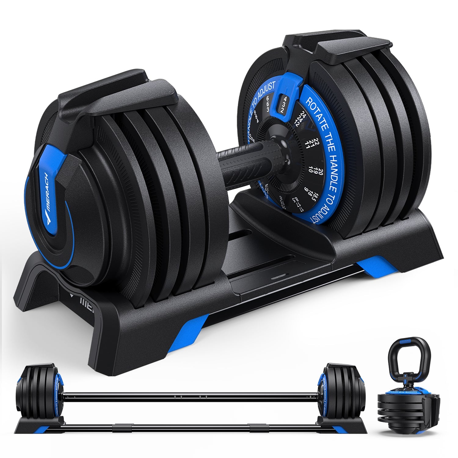 MERACH - 3 in 1  Adjustable Dumbbells Set