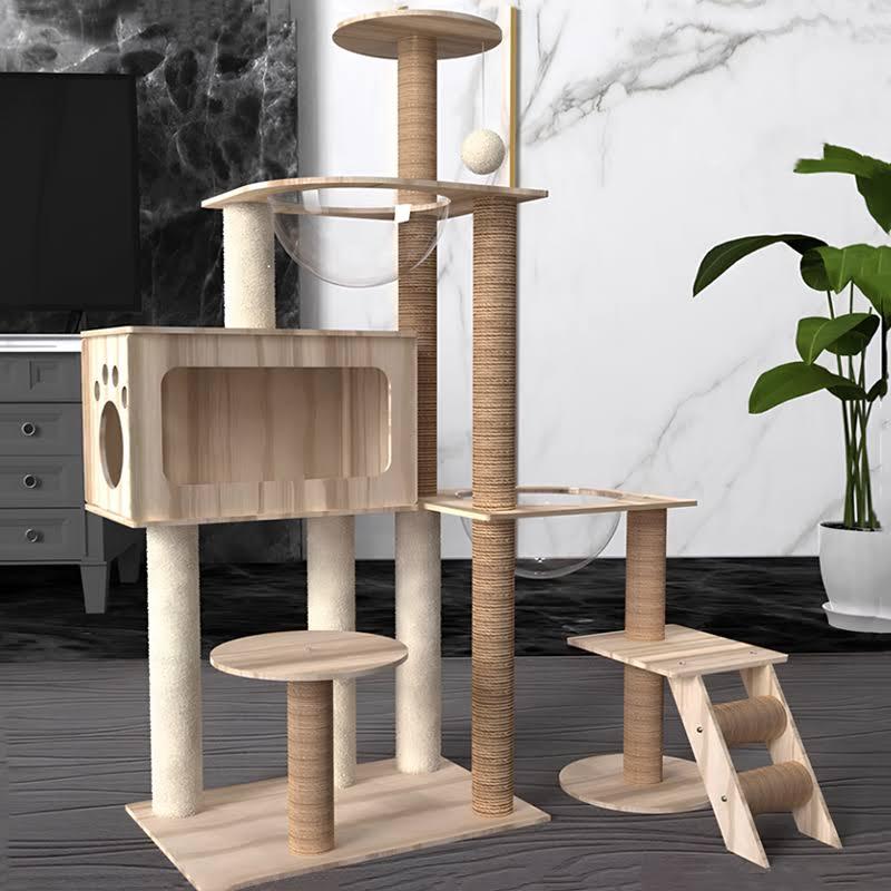 Transparent Space Capsule Six-Layer Cat Climbing Frame
