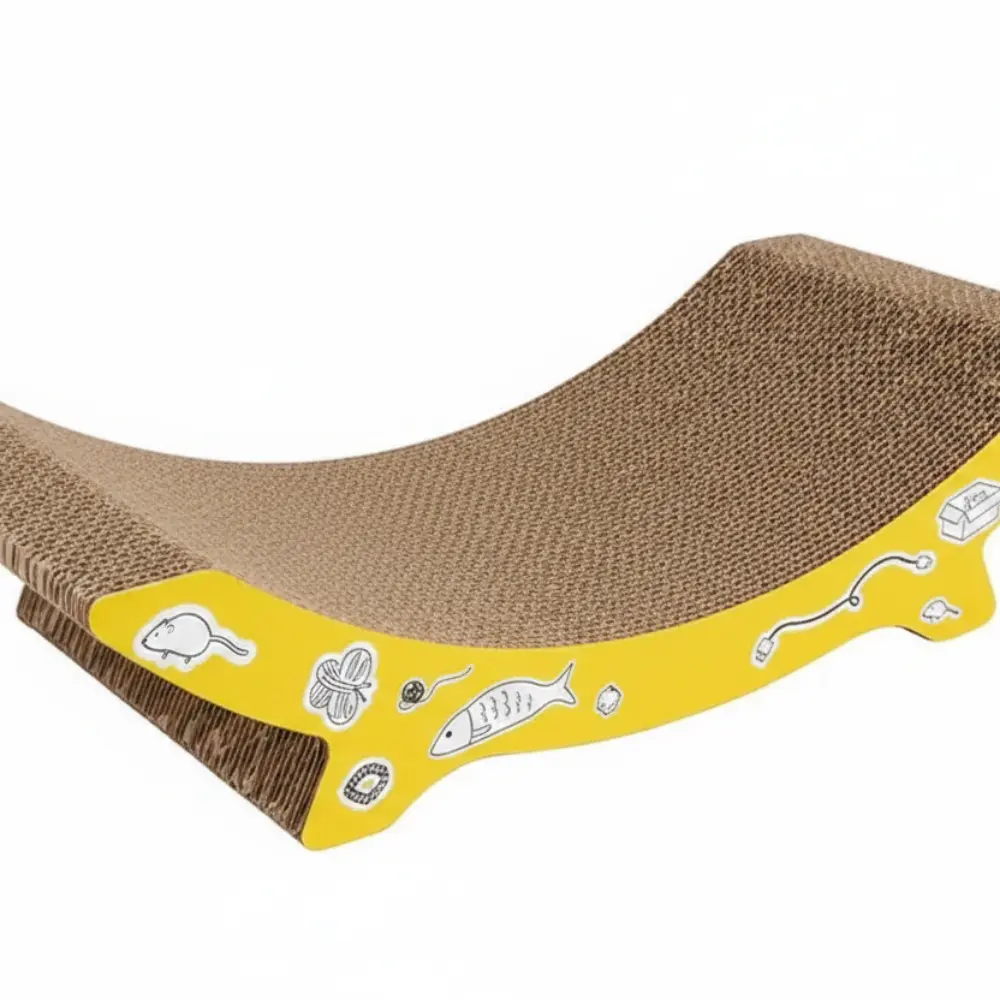 Hand Drawn Pattern Design Cat Scratching Board