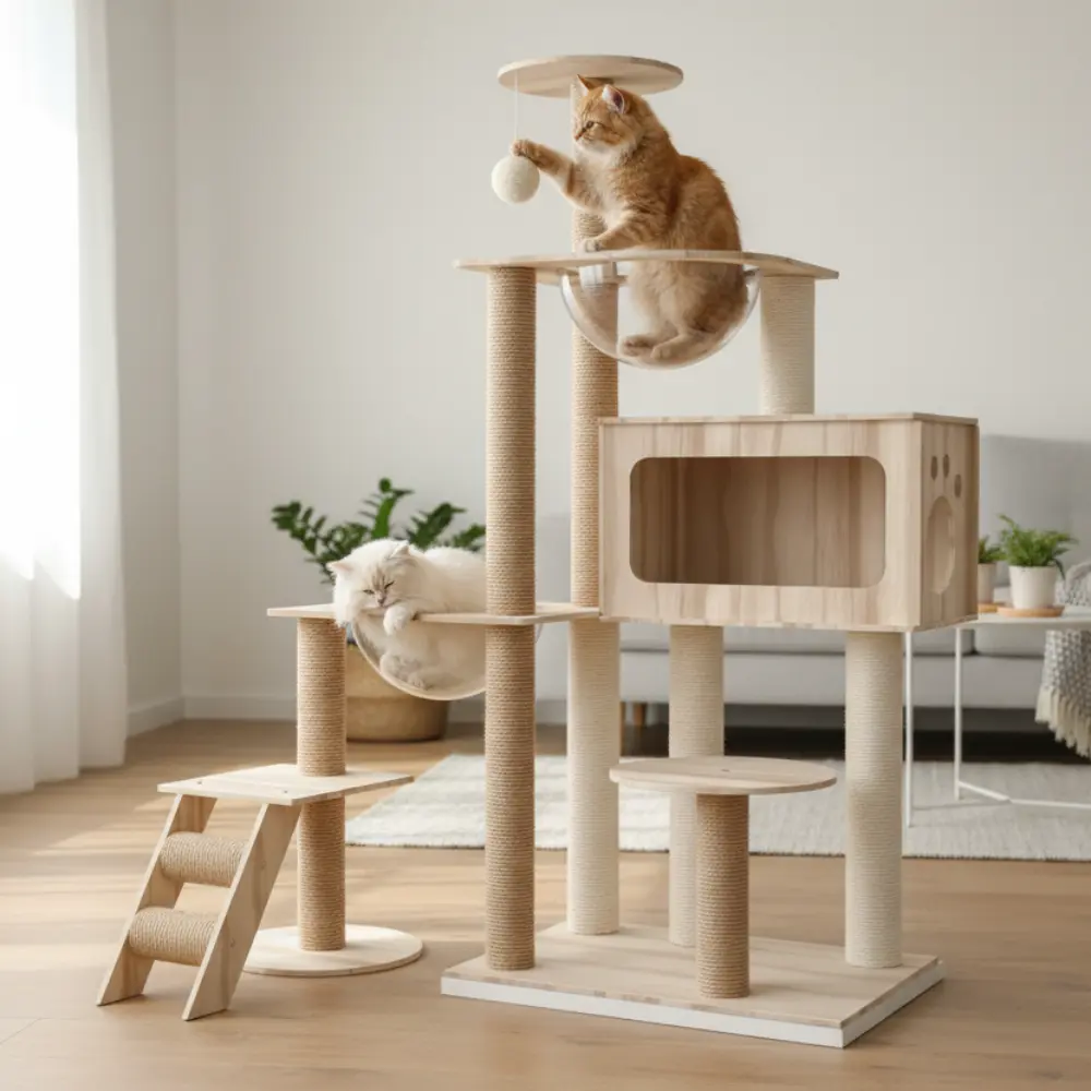 Transparent Space Capsule Six-Layer Cat Climbing Frame