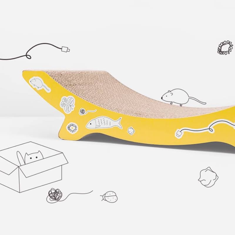 Hand Drawn Pattern Ddesign Cat Scratching Board