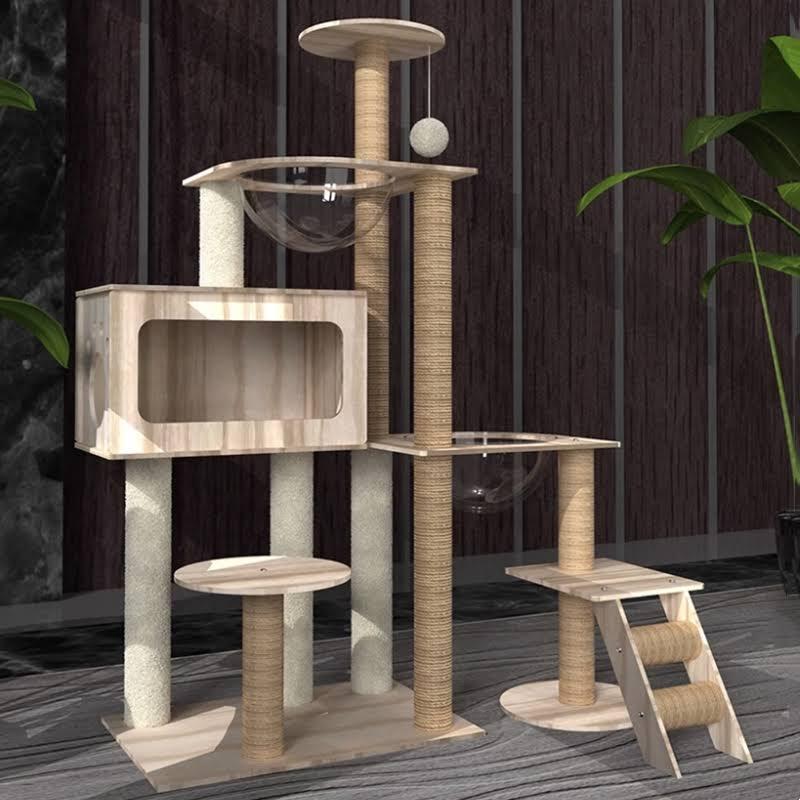 Transparent Space Capsule Six-Layer Cat Climbing Frame