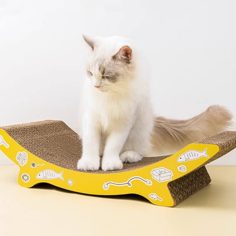 Hand Drawn Pattern Ddesign Cat Scratching Board