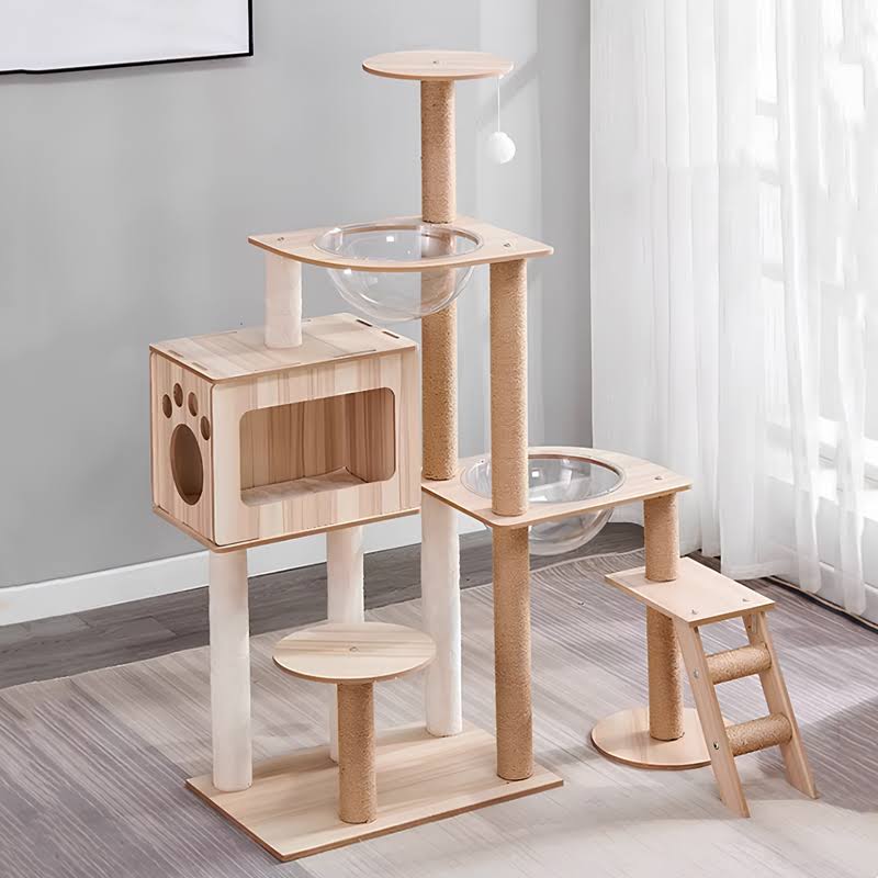 Transparent Space Capsule Six-Layer Cat Climbing Frame