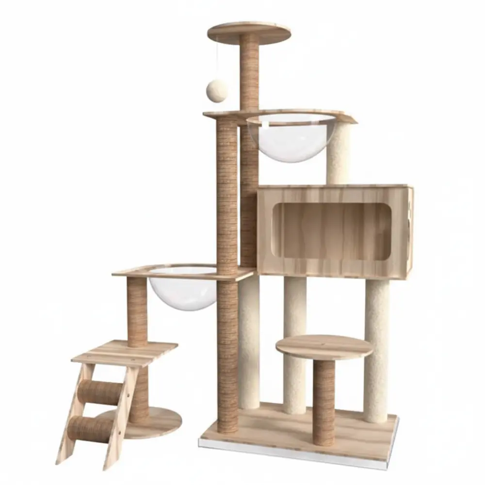 Transparent Space Capsule Six-Layer Cat Climbing Frame