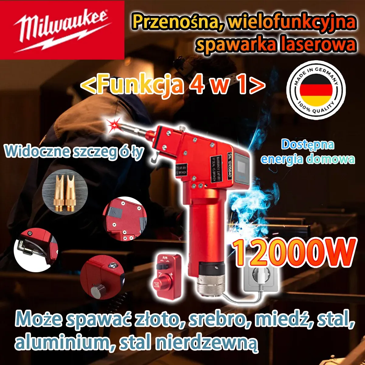 Przenośna spawarka laserowa Milwaukee
