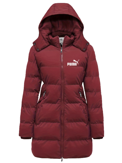 Damska elegancka wodoodporna kurtka puchowa – wiatroszczelna, ciepła pikowana kurtka z odpinanym kapturem i wieloma kieszeniami