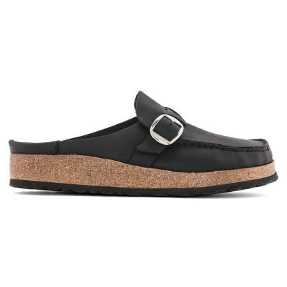 Birkenstock Damskie Klapki Buckley Oiled Leather Clog - Czarne