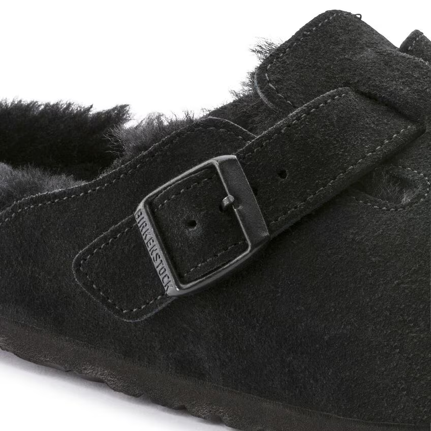 Birkenstock Unisex Boston Shearling Clog - Czarny