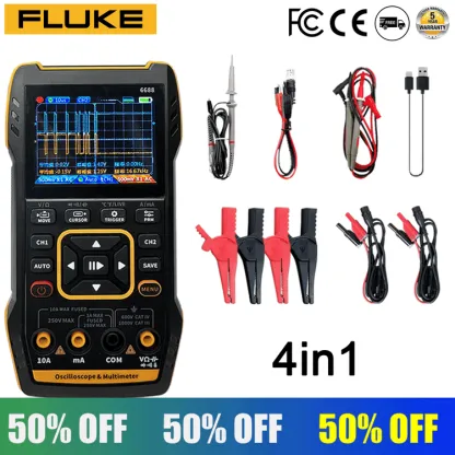 Multimetr Fluke 4 w 1 z generatorem sygnału i oscyloskopem z kamerą termowizyjną