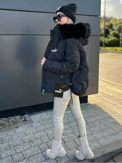 PUMA®Damska, codzienna, krótka kurtka z kapturem