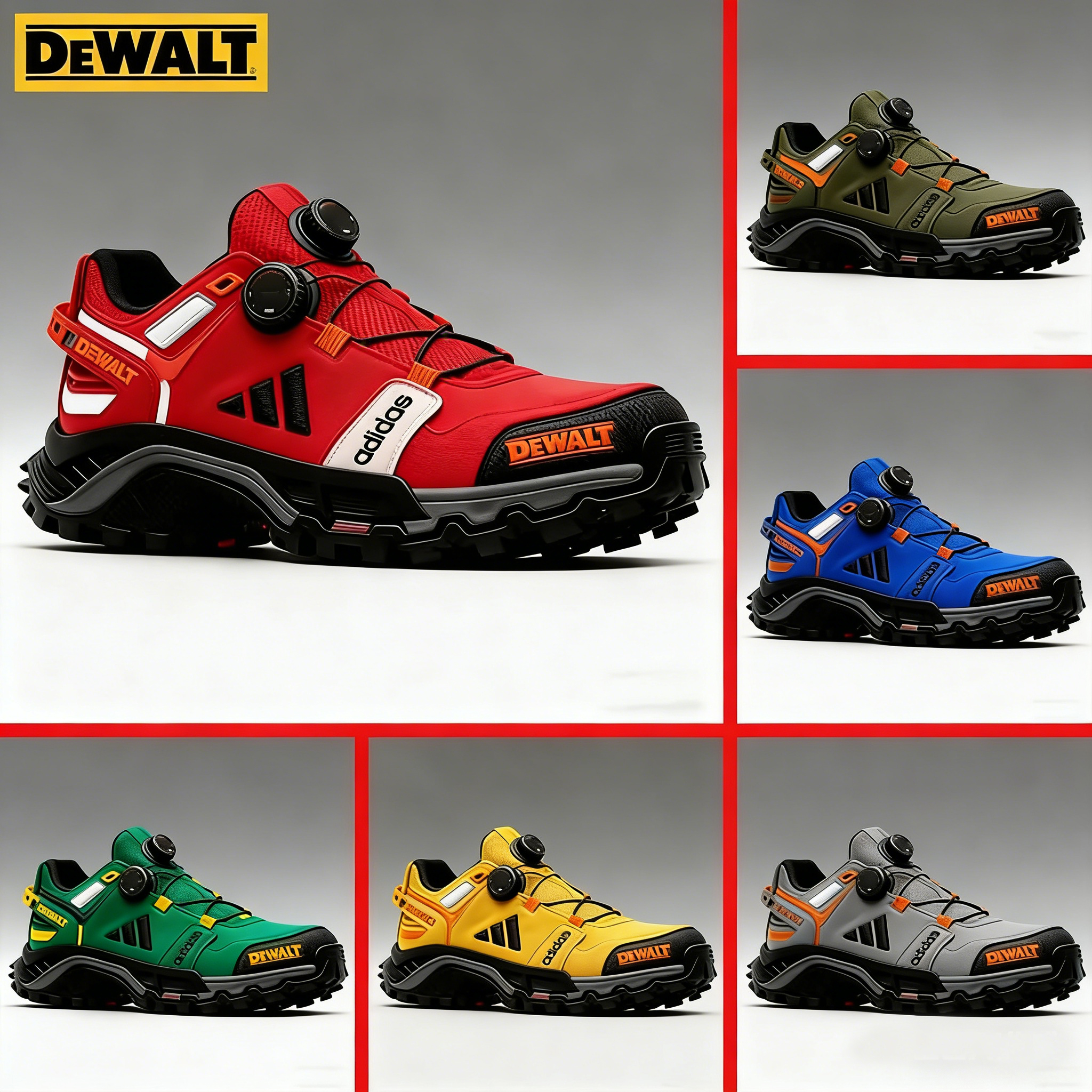 Nowe męskie buty robocze marki DEWALT i Adidas.