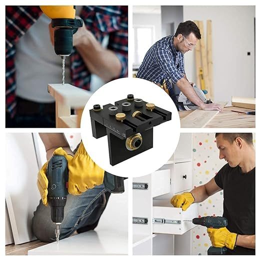 Zestaw narzędzi stolarskich 3 w 1, kieszonkowy, do wiercenia, narzędzie z zaciskiem lokalizacyjnym, regulowana prowadnica wiertła, lokalizator, narzędzia stolarskie, narzędzia do samodzielnego tworzenia mebli