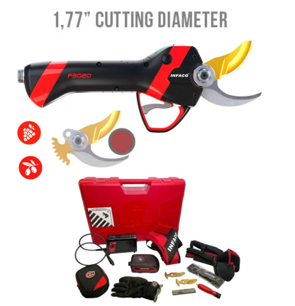 [-75% zniżki] INFACO F3020 Profesjonalne nożyce do przycinania zasilane akumulatorowo