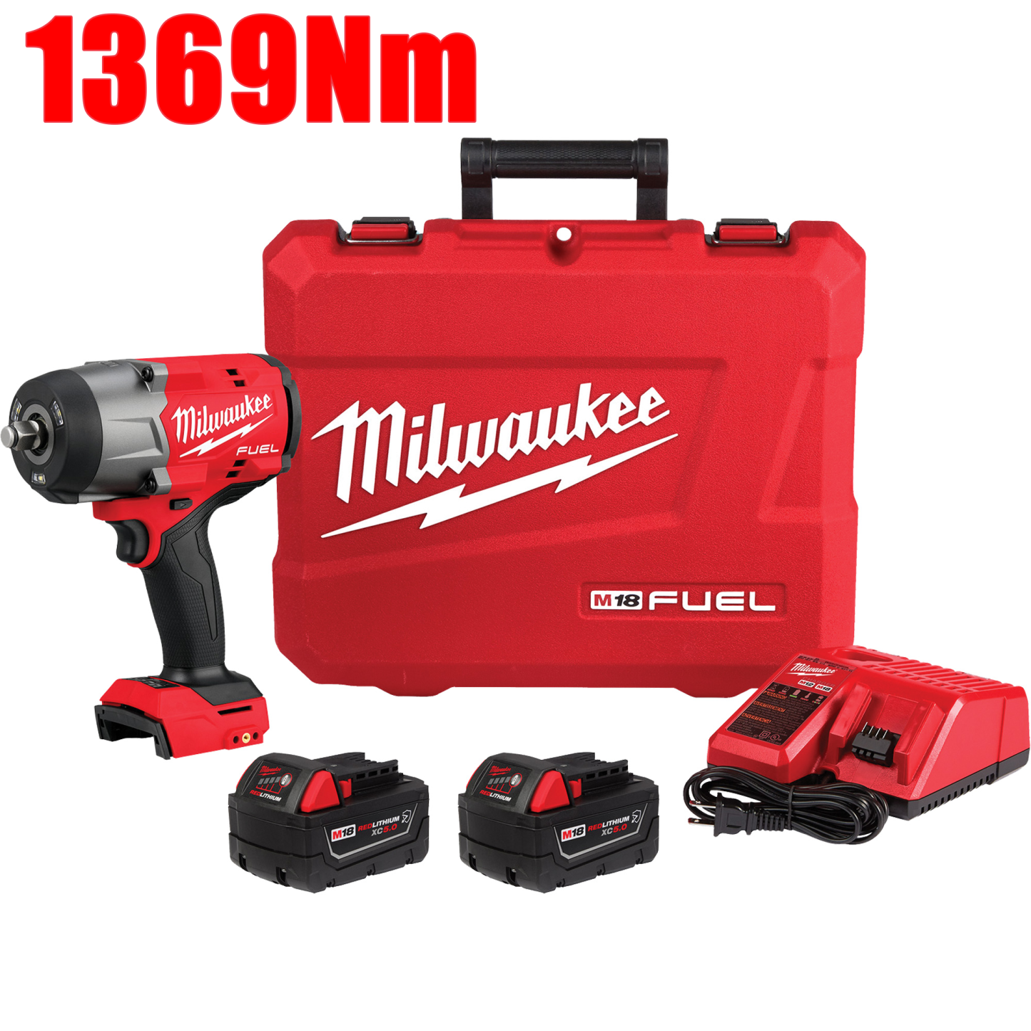 ✅[Oficjalny certyfikat Milwaukee, autentyczność gwarantowana] Bezprzewodowy klucz akumulatorowy 1/2 cala M18 FUEL o wysokim momencie obrotowym