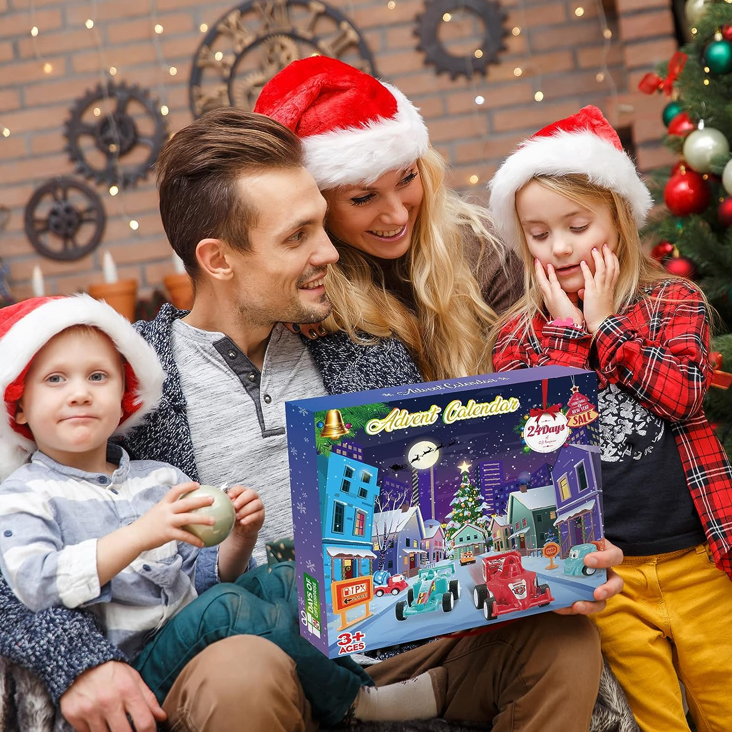 24 Days Surprise Pull Back Car Toys Advent Calendar 2023