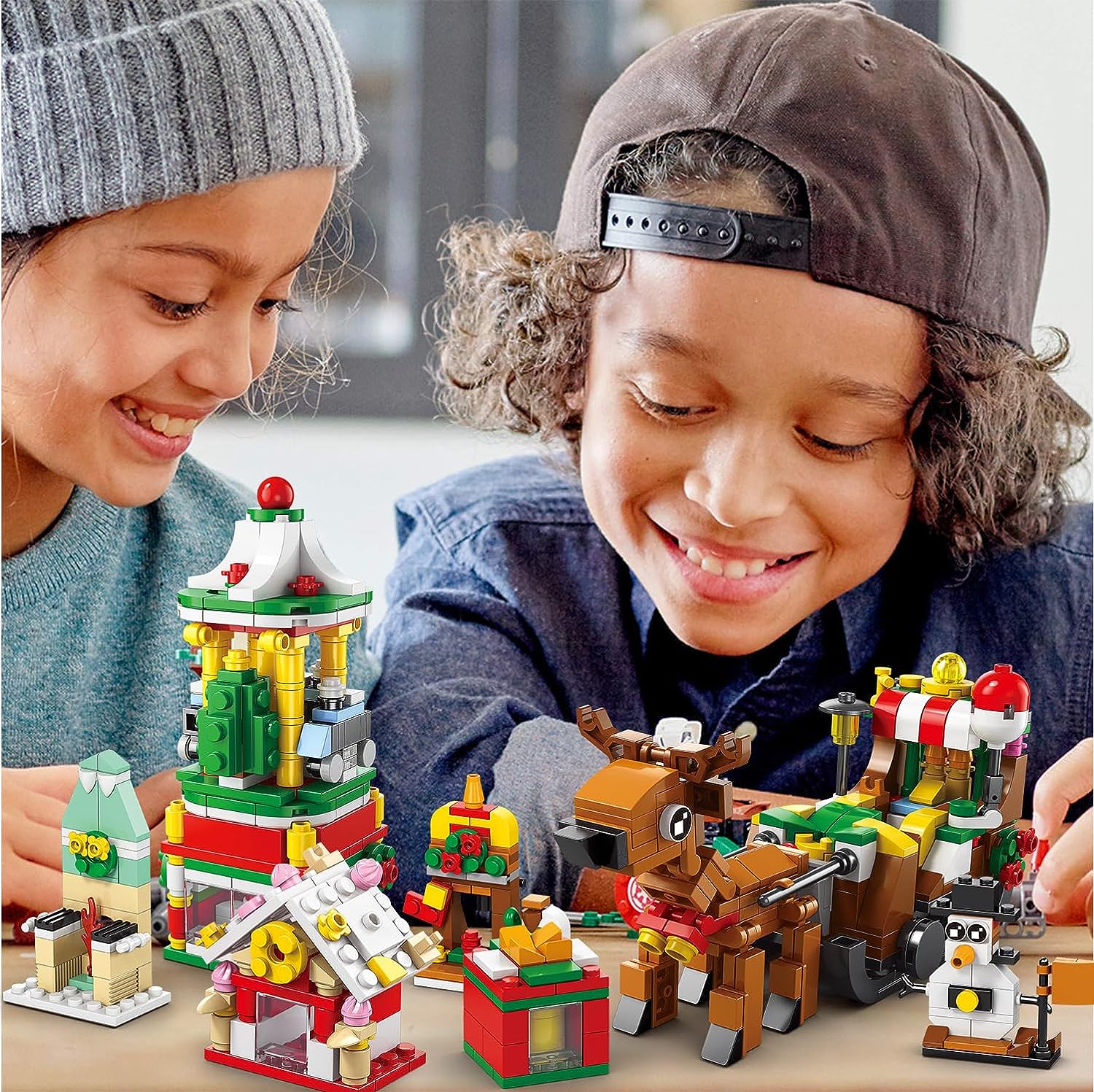 Christmas 24-day Countdown Blind Box Building Blocks | 1099Pcs