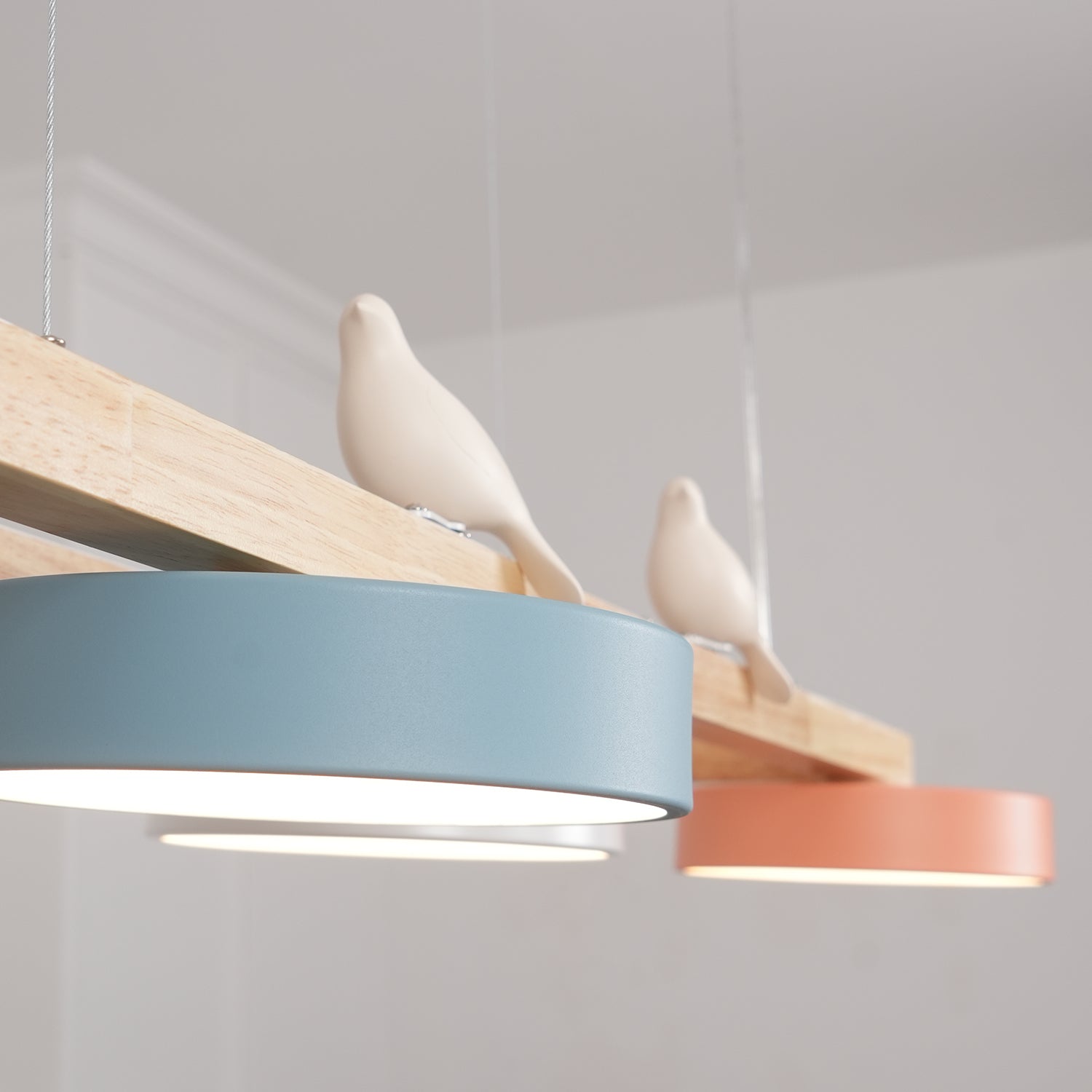Nordic Wood Style Macaron LED Pendant Lamp G79