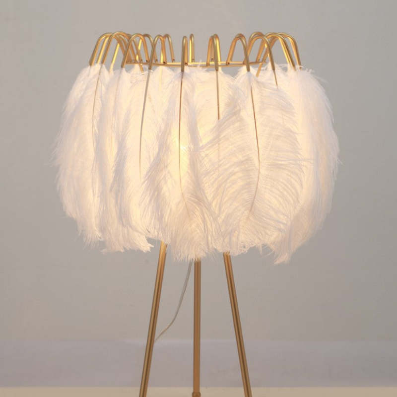 O'Moore Artistic Tripod Feather Floor Lamp