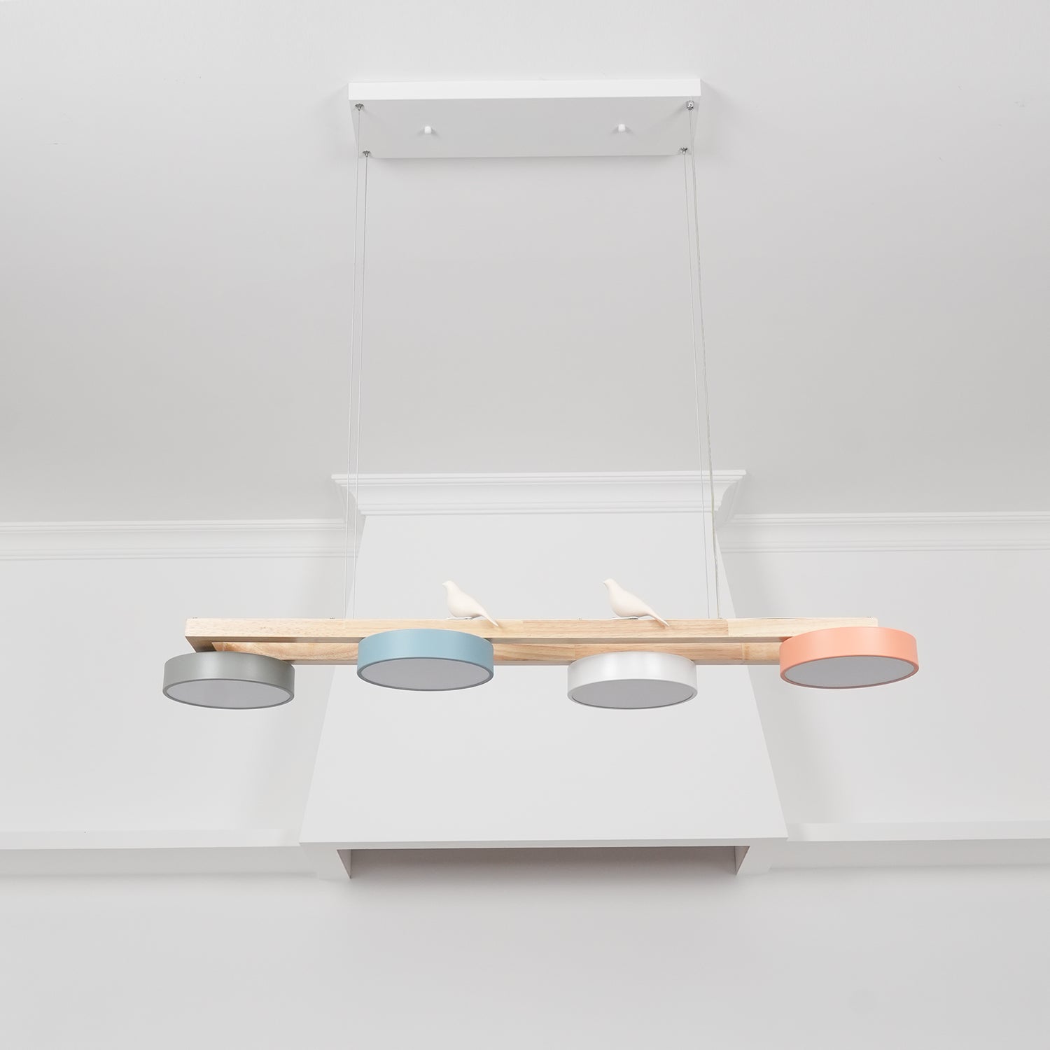 Nordic Wood Style Macaron LED Pendant Lamp G79