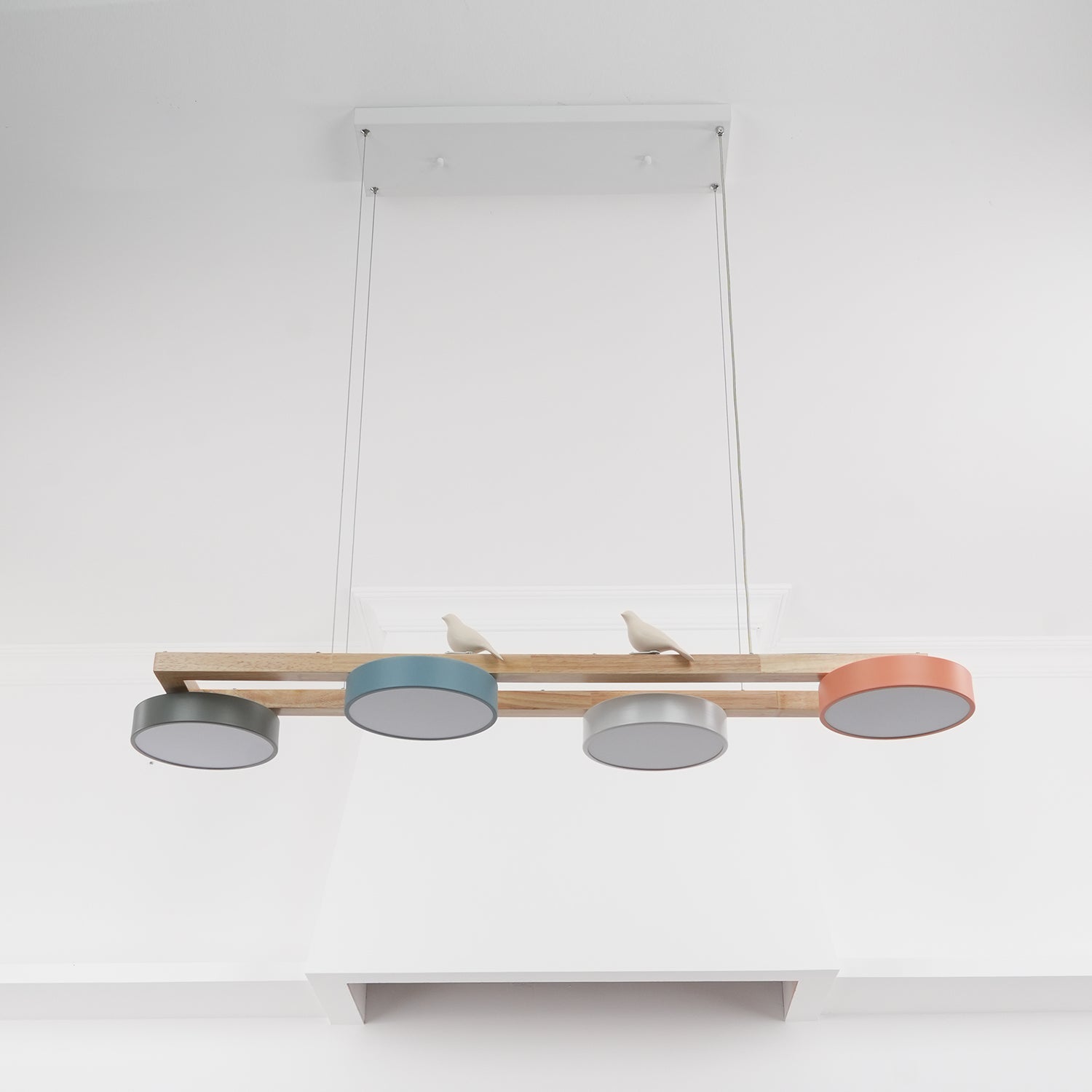 Nordic Wood Style Macaron LED Pendant Lamp G79