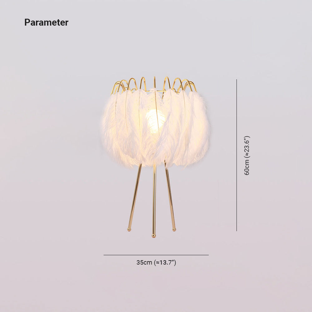 O'Moore Artistic Tripod Feather Floor Lamp