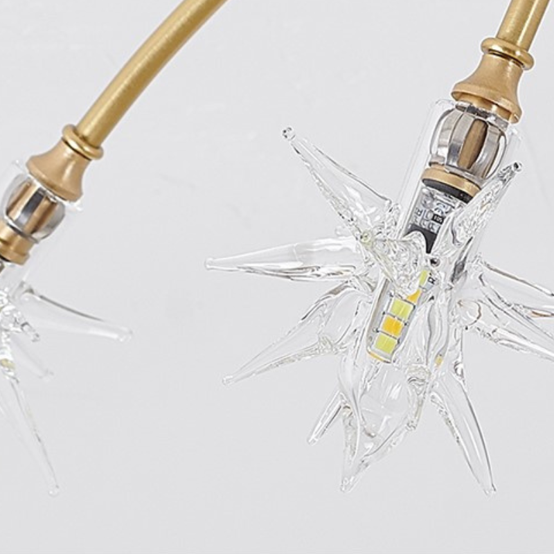 Madina Art Deco Starry Metal Glass Flush Mount Ceiling Light