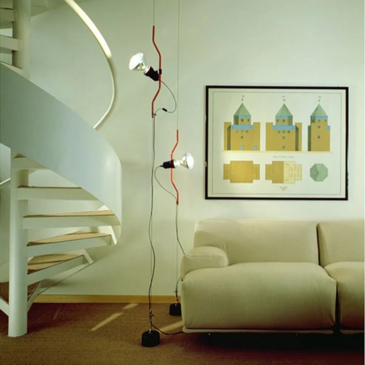 Parentesi Multicolored Floor Lamp With Line G56
