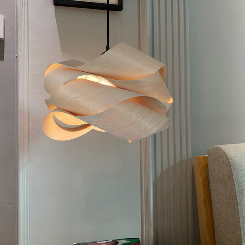 Muto Modern LED Pendant Light Wood Living Room/Bedrooom