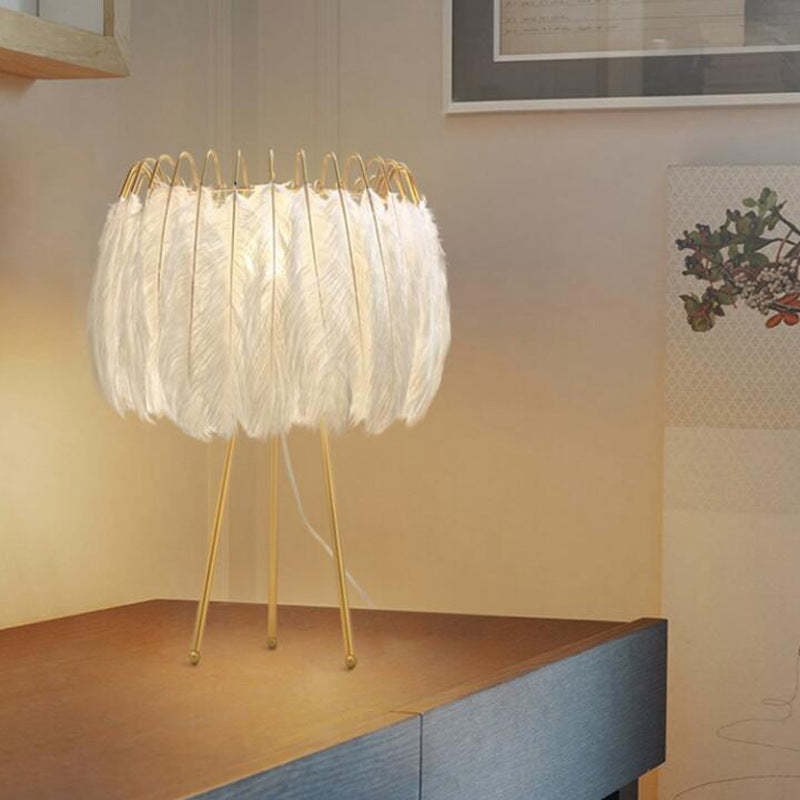 O'Moore Artistic Tripod Feather Floor Lamp