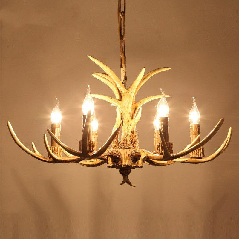 Austin Retro Deer Horn Resin Chandelier Living Room