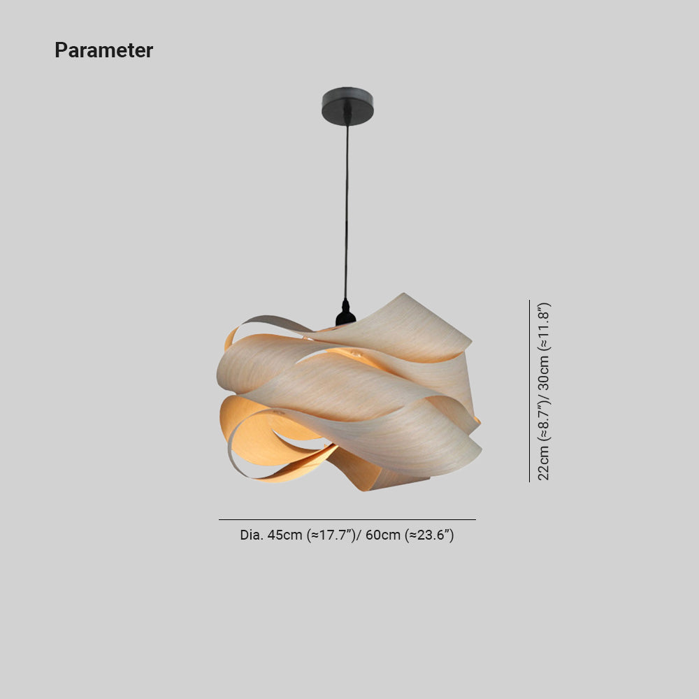 Muto Modern LED Pendant Light Wood Living Room/Bedrooom