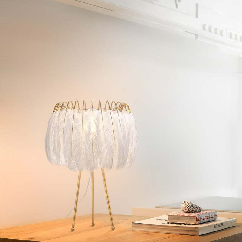 O'Moore Artistic Tripod Feather Floor Lamp