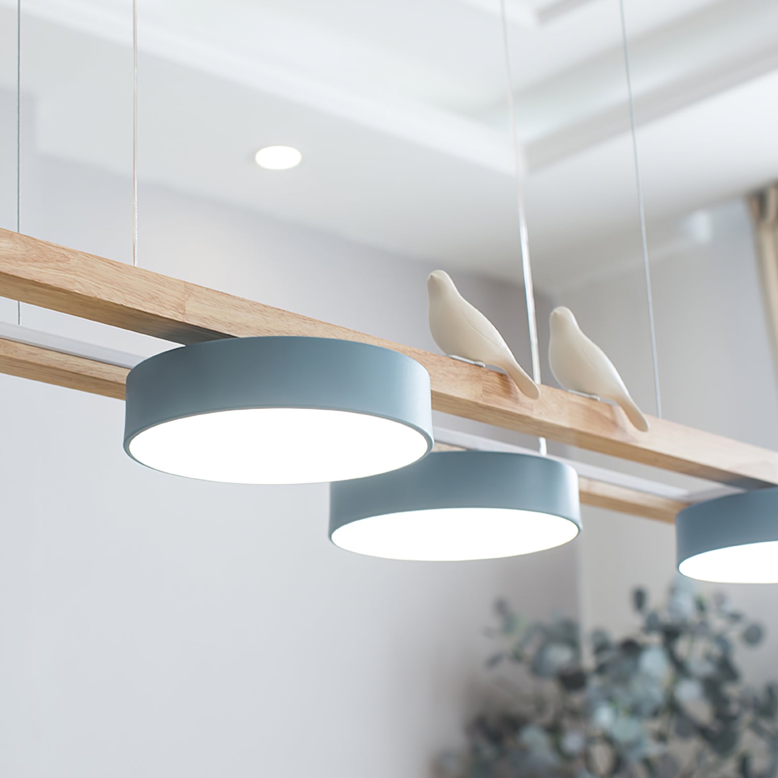 Nordic Wood Style Macaron LED Pendant Lamp G79